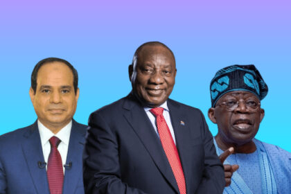 Abdul-Fattah El Sisi, Egyptian President, President Cyril Ramaphosa of South Africa and President Bola Ahmed Tinubu of Nigeria. Graphics: Adekunle Owolabi