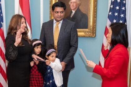 Ambassador Herro Mustafa Garg was sworn in on Tuesday as the new US Ambassador to Cairo - US State Department