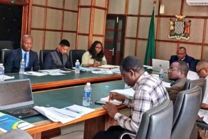 Hon. Mulambo Haimbe, SC, M.P, Acting Minister of Foreign Affairs and International Cooperation led the Zambia delegation, which comprised Hon. Reuben Phiri Mtolo, M.P., Minister of Agriculture and other Senior Government Officials to the virtual Extraordinary SADC Council of Ministers Meeting on 19th May, 2024. Photo: MoFAIC Zambia