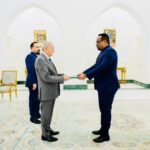 Ambassador Extraordinary and Plenipotentiary of the Federal Democratic Republic of Ethiopia, H.E. Dr. Sied Muhumed Jibril, has presented his letter of credentials to the President of the Republic of Iraq H.E. Dr. Abdullatif Jemal Rashid, in a ceremony held at Salam Palace in Baghdad on 30 April 2024. Photo: MoFA Ethiopia
