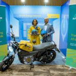 Kanayo Awani, Executive Vice President, Intra-African Trade and Export Development Bank, Afreximbank shakes hands with Mr. Kaushik Burman, Chief Executive Officer of Spiro after signing heads of terms for US$50 million debt facility