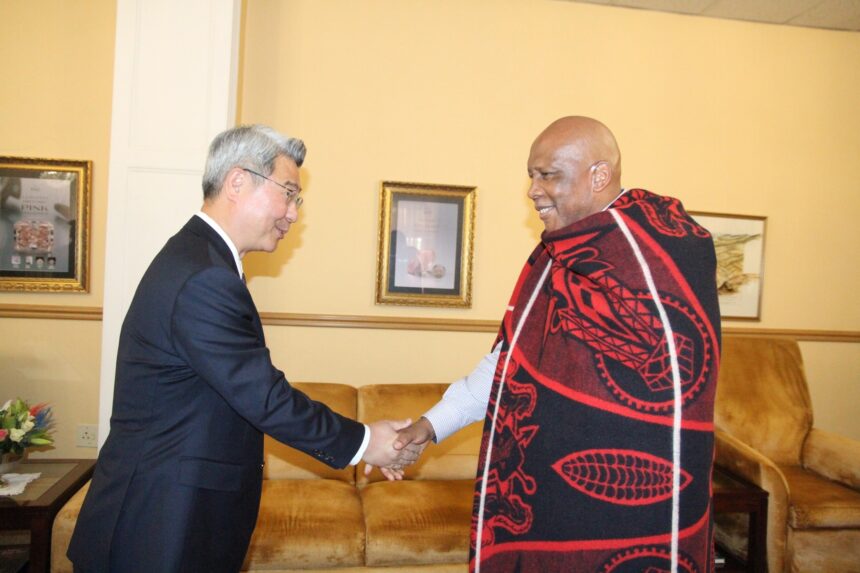 The Ambassador of the Republic of Korea to the Kingdom of Lesotho, His Excellency Mr. Dong-han Yang, presented his Letters of Credence to His Majesty King Letsie III, at the Royal Palace in Maseru on Wednesday 15 May, 2024.. Photo: MoFAIR Lesotho