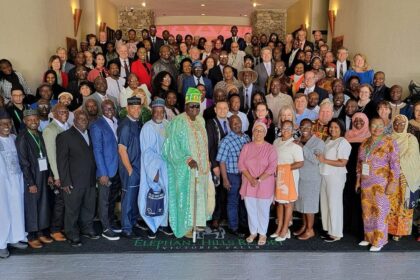 HRM Dr. Michael Odunayo Ajayi and the delegates at the 11th Annual Conference on Law and Religion in Africa, held in Victoria Falls. Photo: The African Portal