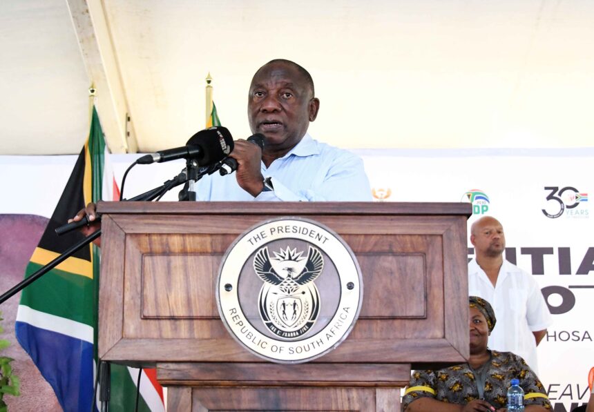 President Cyril Ramaphosa engages with Kuruman community during DDM Presidential Imbizo in Northern Cape. Photo: GCIS