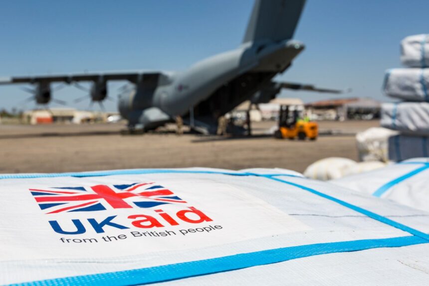 Image of an RAF A400M Atlas aircraft, seen here at Beira International Airport in Mozambique (26/03/2019)
