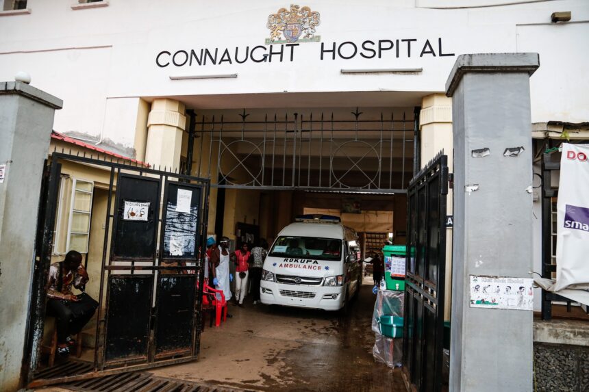 Connaught Hospital in Freetown, Sierra Leone.