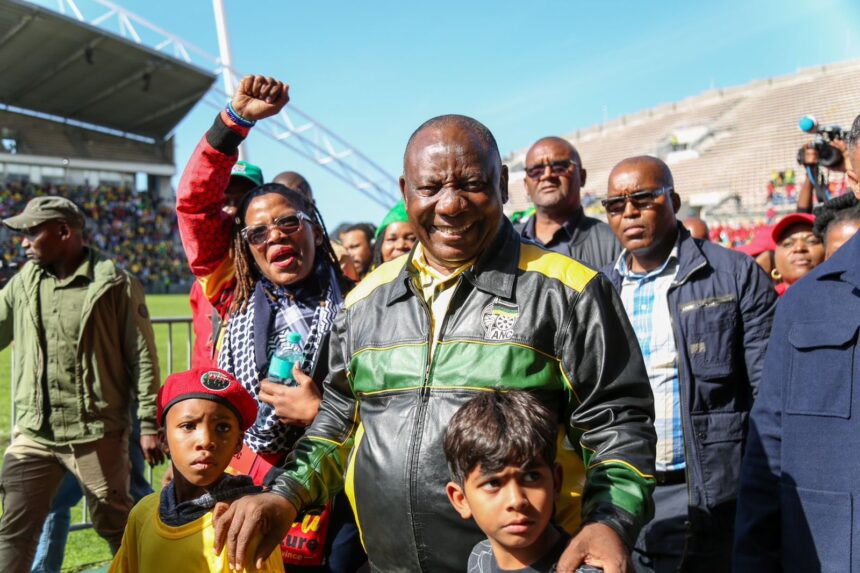 President Cyril Ramaphosa at the Worker's day rally in Cape Town. Photo: GCIS
