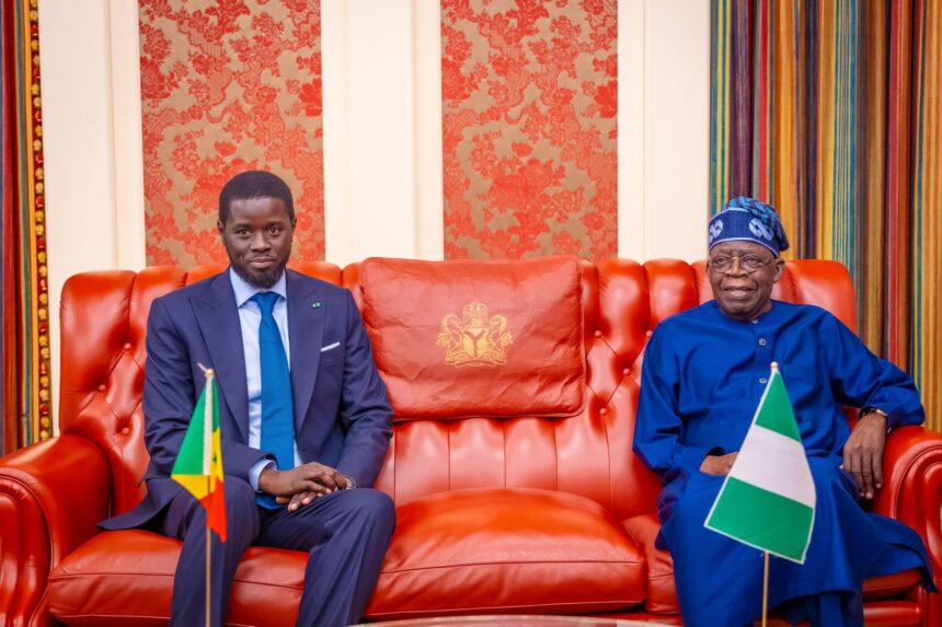 President Bola Tinubu on Thursday received President Bassirou Diomaye Faye of Senegal and called for an alignment of purpose and structure in West Africa to effectively address the challenges confronting the region. Photo: X/@DOlusegun