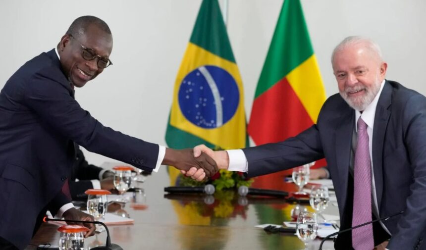 Benin's President Patrice Talon, left, attends a meeting with Brazilian President Luiz Inacio Lula da Silva at Planalto presidential palace in Brasilia, Brazil, Thursday, May 23, 2024. Eraldo Peres - staff, ASSOCIATED PRESS