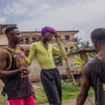 During a peer-to-peer session, Teddy provides information on preventing HIV and other sexually transmitted infections. Credit: Anush Babajanyan