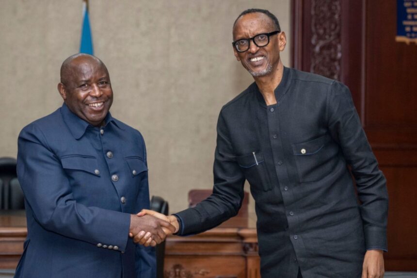 President of Burundi, shake hands with Rwandan president Paul Kagame. FILE PHOTO | COURTESY