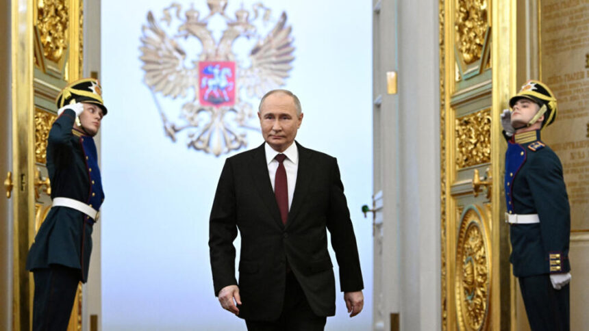 Russian President Vladimir Putin walks before his inauguration ceremony at the Kremlin in Moscow, Russia May 7, 2024. © Reuters