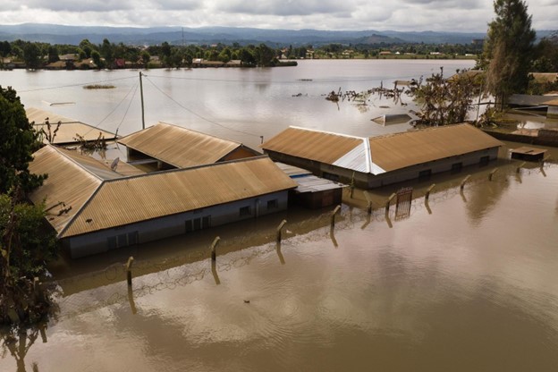 Friday, May 24, 2024, of some of the 502 homes submerged in water in Mangafi Street, Karatu Ward, Arusha Region