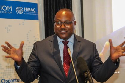 Hon. Mulambo Haimbe, SC, M.P, Acting Minister of Foreign Affairs and international Cooperation presided over the ceremony which took place, in collaboration with the International Organisation for Migration (IOM), in Lusaka. Photo: MoFAIC Zambia