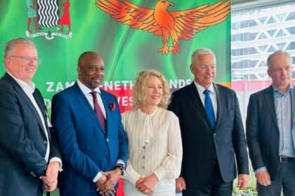 Ambassador of the Republic of Zambia to Belgium, Netherlands, and Luxembourg-BENELUX, His Excellency Mr. Sylvester Mundanda and Dutch business representatives. Photo: MoFAIC Zambia