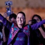 Claudia Sheinbaum waves at supporters in the Zocalo plaza in Mexico City, Mexico on June 3, 2024. Daniel Becerril/Reuters