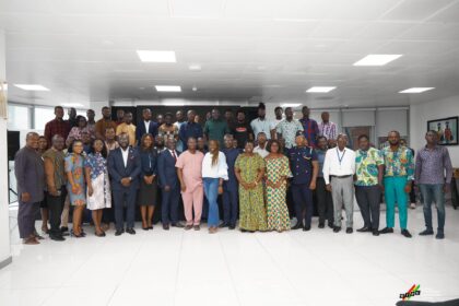 GIPC's Deputy CEO, Yaw Afriyie Amoateng, with contributions from our Director of Investor Services, Edward Ashong-Lartey, and Director of Legal, Naa Lamley Orleans-Lindsay. Representatives from the Bank of Ghana and the Ghana Revenue Authority with the Media Stakeholders. Photo: GPIC
