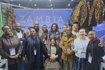 Zambia High Commissioner to South Africa H.E Ms. Mazuba Monze met Zambians entrepreneurs who were participating at SAITEX. Photo: Zambia High Commission - Pretoria