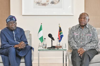 President Tinubu meets President Ramaphosa for diplomatic, economic and bilateral talks. Photo: GCIS