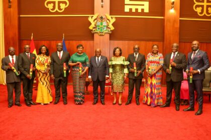 The President of the Republic of Ghana, H.E. Nana Addo Dankwa Akufo-Addo on Monday, 25th June, 2024 commissioned nine (9) envoys to serve as Ambassadors and High Commissioners to represent Ghana in various countries. Photo: MoFARI Ghana
