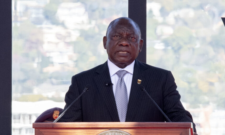 His Excellency President Cyril Ramaphosa delivers his Inauguration Address at the Union Buildings in Pretoria. President Ramaphosa was re-elected to lead the Republic of South Africa for a second term following National Assembly election of the President on 14 June 2024. 19/06/2024 Photo: GCIS