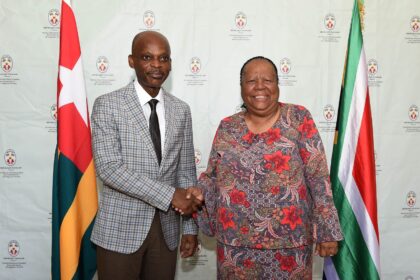 South Africa's DIRCO Minister, Dr Naledi Pandor meeting with the Togolese Minister of Foreign Affairs, Regional Integration and Togolese Abroad, Prof. Robert Dussey in Lome, Togo. Following their meeting, the Ministers addressed media. 21 May 2023. Photo:X/@DIRCO_ZA