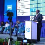 President Cyril Ramaphosa's address at the IEC data center in Midrand, Johannesburg. Photo: X/@IECSouthAfrica