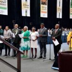 Chief Justice Raymond Zondo swears in designated members of the National Assemby and administers the oath/ affirmation to the Republic and the Constitution of South Africa during the First Sitting of the National Assembly of the 7th Parliament taking place at the Cape Town International Convention Centre in the Western Cape.