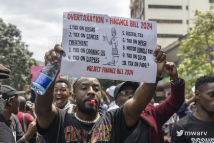 Kenyans protesting the 2024 Finance Bill. Photo: X/@mwarv