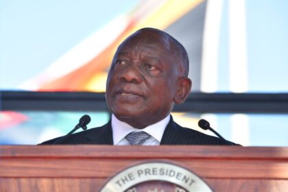 His Excellency President Cyril Ramaphosa delivers his Inauguration Address at the Union Buildings in Pretoria. Photo: X/@PresidencyZA