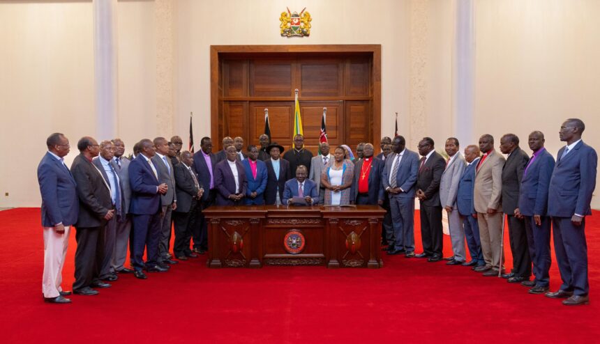 William Ruto, President of Kenya at the State House in Nairobi met religious leaders drawn from the National Council of Churches of Kenya, Kenya Coalition of Church and Ministries, and Evangelical Alliance of Kenya.