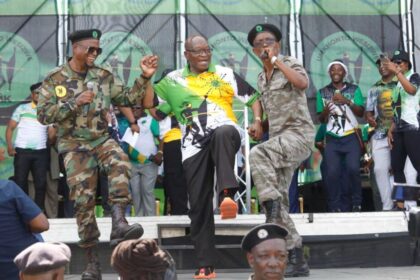 ormer president Jacob Zuma dances along with MK Party members during a party rally in KwaXimba on Sunday. Picture: Doctor Ngcobo, Independent Newspapers