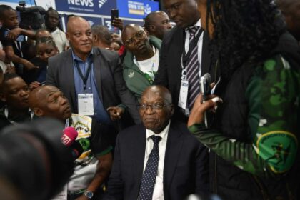 MK party leader Jacob Zuma at the IEC Results Centre in Midrand on Saturday evening, 1 June 2024. Picture: Nigel Sibanda/ The Citizen
