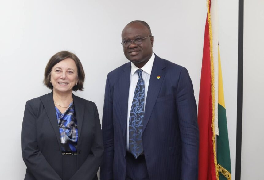 The High Commissioner of Canada to Ghana, H.E. Martine Moreau and Ghana's Deputy Minister for Foreign Affairs and Regional Integration, Hon. Kwaku Ampratwum-Sarpong on Wednesday 26th June, 2024 at the Foreign Ministry. Photo: MoFARI Ghana