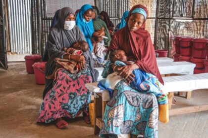 Mothers with their children in one of the clinics for malnourished children in Maiduguri, the capital of Nigeria's Borno State. PHOTO | COURTESY | MSF