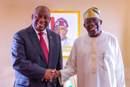 President Bola Tinubu engaged in a bilateral discussion with South African President Cyril Ramaphosa in New York City ahead of the United Nations General Assembly.