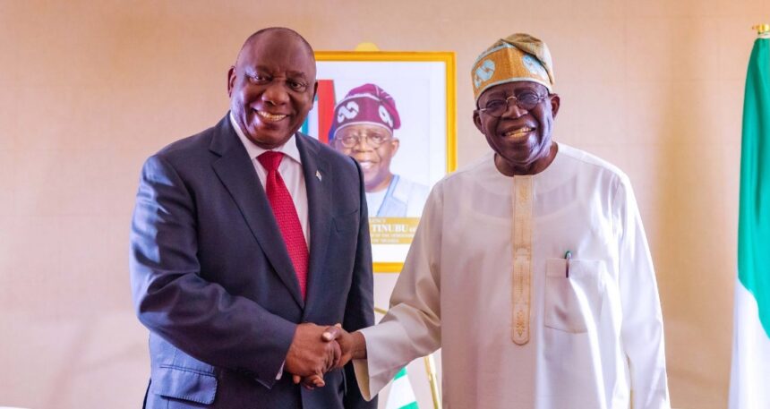 President Bola Tinubu engaged in a bilateral discussion with South African President Cyril Ramaphosa in New York City ahead of the United Nations General Assembly.