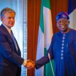 Nigerian President Bola Ahmed Tinubu and FBI Director Christopher Wray. Photo: Nigerian State House.