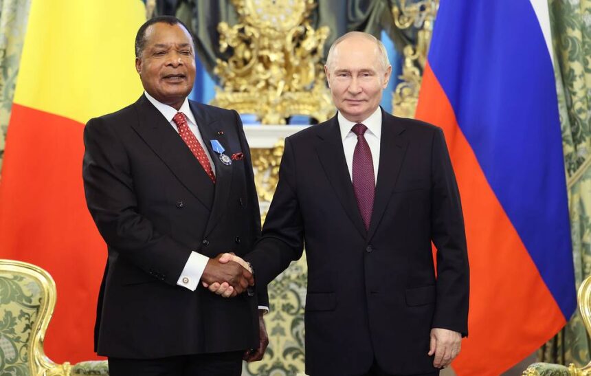 President of the Republic of the Congo Denis Sassou-Nguesso and Russian President Vladimir Putin Image: TASS