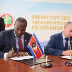 Russell Mmiso Dlamini, Prime Minister of the Kingdom of Eswatini signed the health roadmap with the Ministry of Health in Belarus. Photo: Eswatini Government