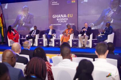 The GIPC CEO, Yofi Grant, participated in a panel discussion yesterday at the Ghana-EU Business Forum to assess Ghana's viability as a destination for EU investment. Photo: GIPC