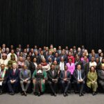 President Cyril Ramaphosa and newly appointed Ministers. Photo: GCIS