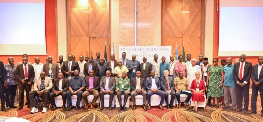High-Level Mediation for South Sudan – Tumaini Initiative - led by Lt. General Lazaro Sumbeiywo (Rtd) stands in solidarity with the nation, applauding its resilience and determination in the face of challenges. Photo: MoFA Kenya