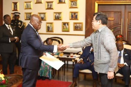 The President of the Republic of Ghana, H. E. Nana Addo Dankwa Akufo-Addo, has received the Letters of Credence of five Envoys at a ceremony held today 8th July, 2024 at the Jubilee House, Accra. Photo: MoFARI Ghana