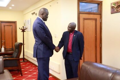Juba, 29 July, 2024 (MFA&IC) The Minister of Foreign Affairs and International Cooperation, Hon. Ramadan Mohammed Abdallah Goc, met with the Secretary General of Anglican Communion Rtd. Rev. Anthony Poggo. Photo: MoFAIC South Sudan