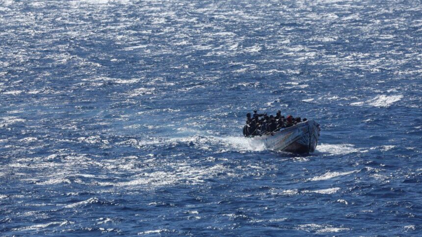Desperate to get to Europe, migrants from West Africa often travel in overloaded boats - like in this photo from November 2023