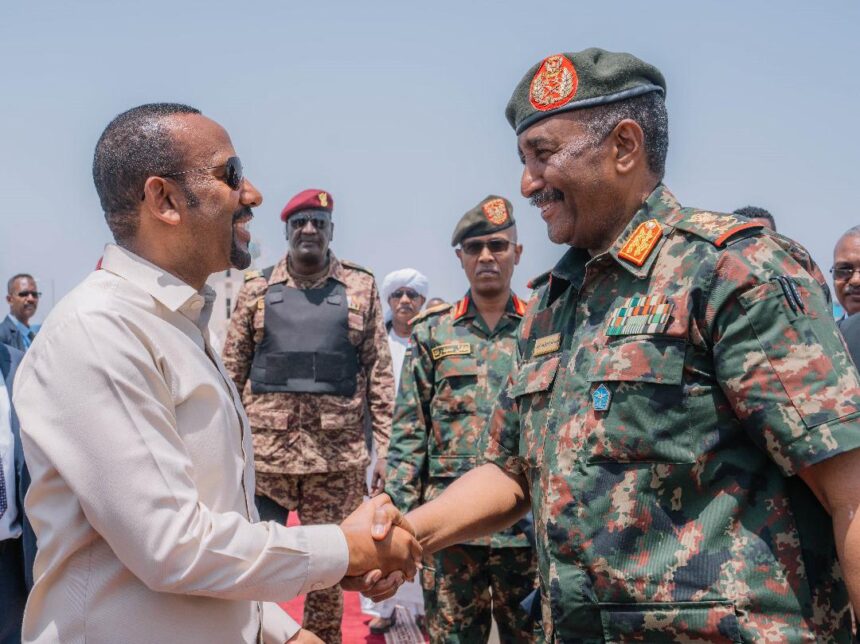 Ethiopian Prime Minister Abiy Ahmed became the first foreign leader to visit Sudan's army chief, General Abdel Fattah al-Burhan, in Port Sudan on Tuesday Photo: X/@AbiyAhmedAli