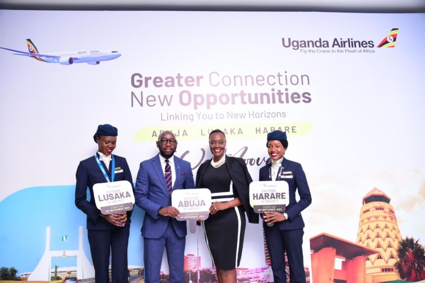 Uganda Airlines announcement of additional flight routes Photo: X/@UG_Airlines