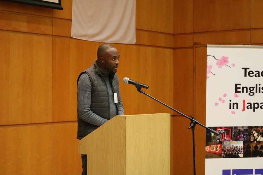 Ofentse Khuzwayo speaking at the send-off event hosted by the Japanese Embassy on Friday. Photo: Embassy of Japan