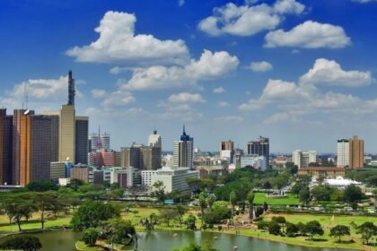 Nairobi skyline in Kenya